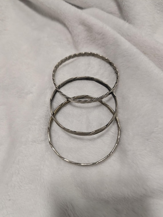 Vintage Twisted Stacking Bangle Bracelets Set of … - image 7