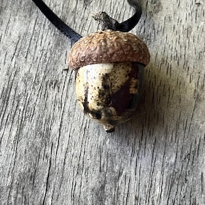 Earth Tone Ceramic Acorn | FREE SHIPPING | Good Luck Talisman | Witchy Charm | Pagan Gift | Nature Alter Decor