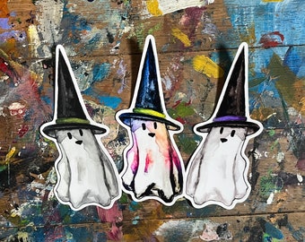 Gemma, Mona and Mina the Cruddy Witches Ghost Vinyl Sticker Set