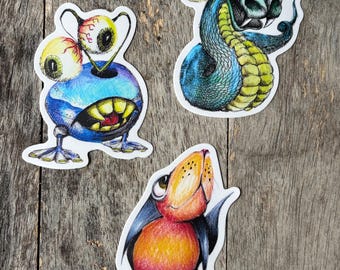 Germaschnickle Monster Vinyl Stickers Set No 2