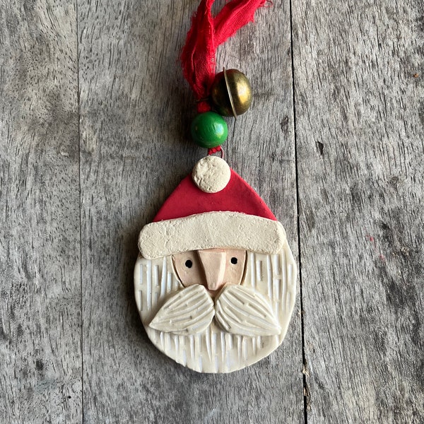 Ceramic Santa Ornament #4