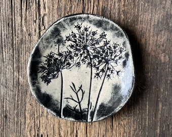 Hand Painted Pressed Queen Annes Lace Dish