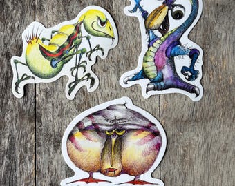 Germaschnickle Monster Vinyl Stickers Set No 1