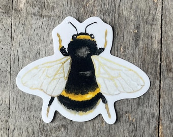 Hand Painted Bumblebee Vinyl Sticker