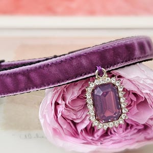 lavender rhinestone cat collar.purple Tiny dog collar,small dog collar.cat collar.puppy collar.kitten collar.teacup dog collar.puppy gift