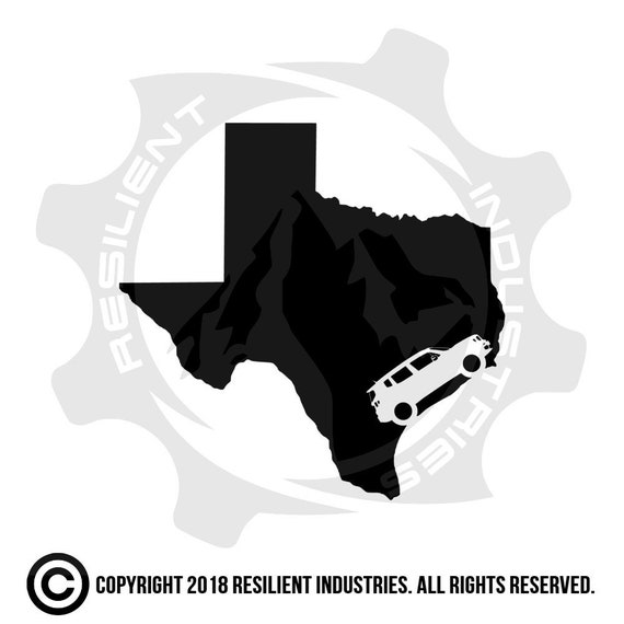 Jeep Renegade Bu Texas State Silhouette Decal Trailhawk Etsy