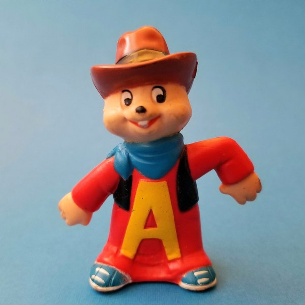 Vintage Alvin and the Chipmunks ALVIN Cowboy PVC Figure 1983