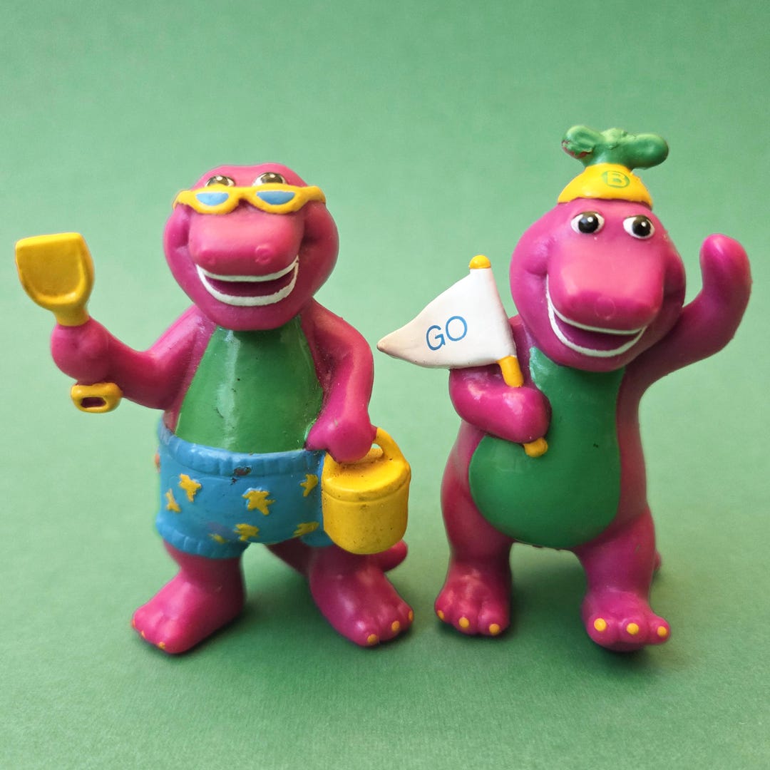 Vintage BARNEY the Dinosaur PVC Figures Lot of 2 - Etsy