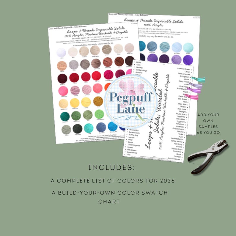Loops & Threads Impeccable Solids Worsted Farbplanungskarte zum Ausdrucken | Garnmusterkarte (PDF) Bild 7