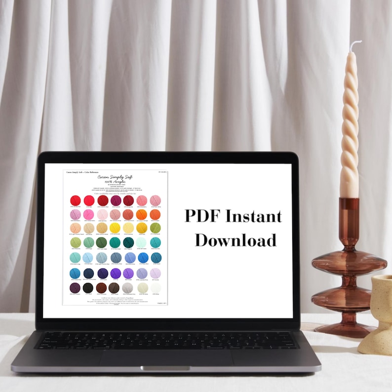 Caron Simply Soft Worsted Color Planning Card Printable | Yarn Swatch ...