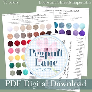 Loops & Threads Impeccable Solids Worsted Farbplanungskarte zum Ausdrucken | Garnmusterkarte (PDF) Bild 5