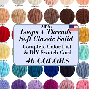 Loops and Threads Soft Classic Solid Color Reference Chart | Printable Swatch Chart (PDF)