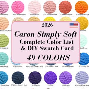Caron Simply Soft - Tabella colori di riferimento / Campione stampabile (PDF)