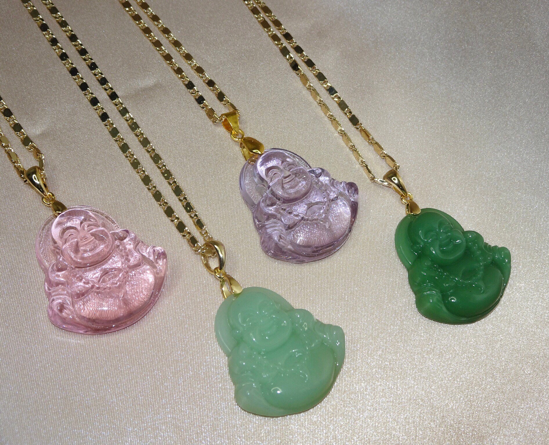 buddha crystal necklace