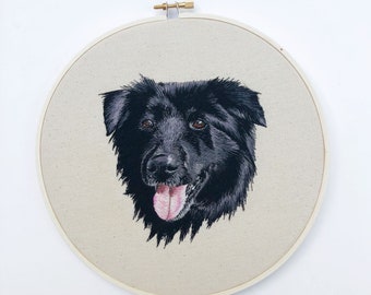 CUSTOM pet portrait embroidery