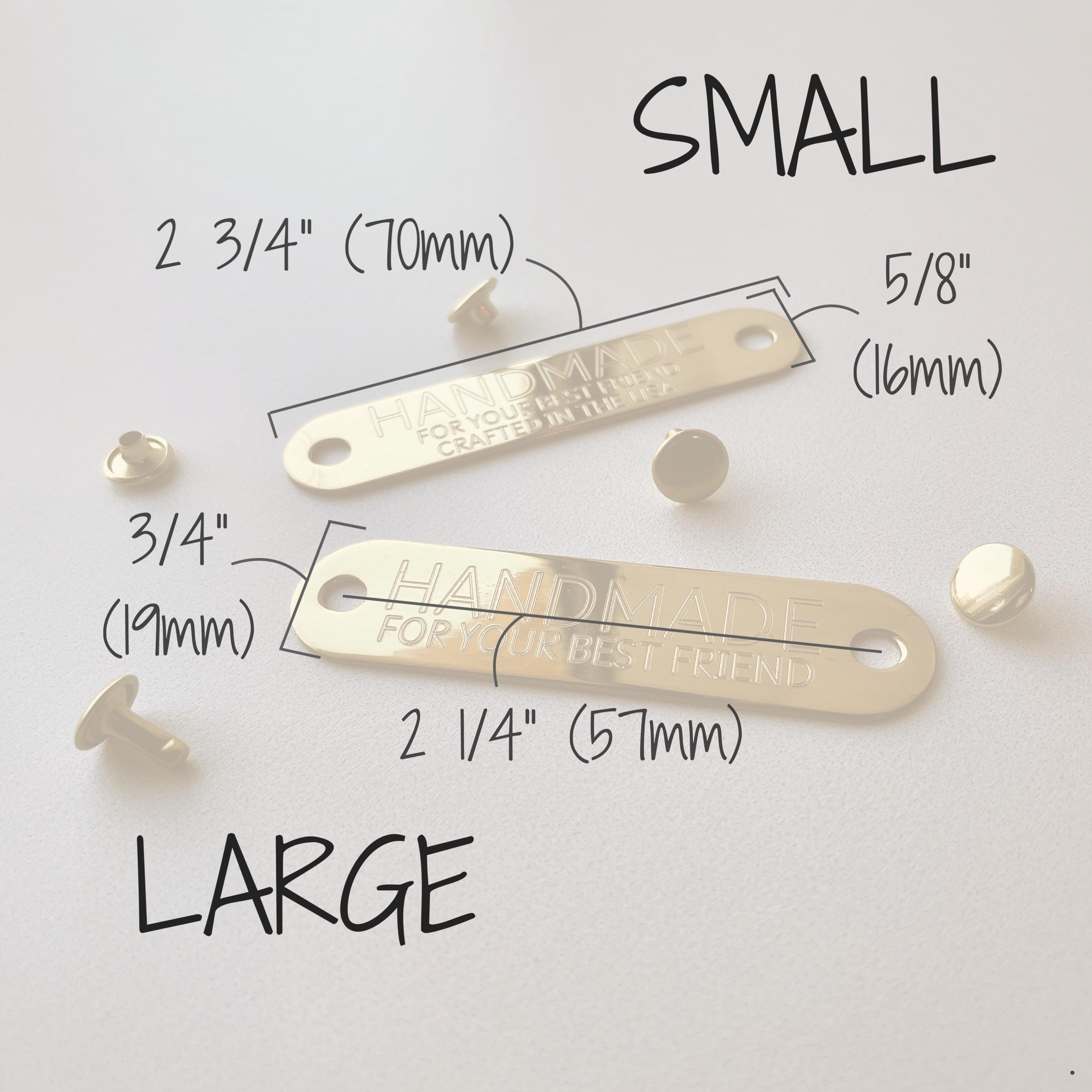 Engraved Solid Brass Dog Collar Nameplate: Silent Rivet-on ID Tag ...