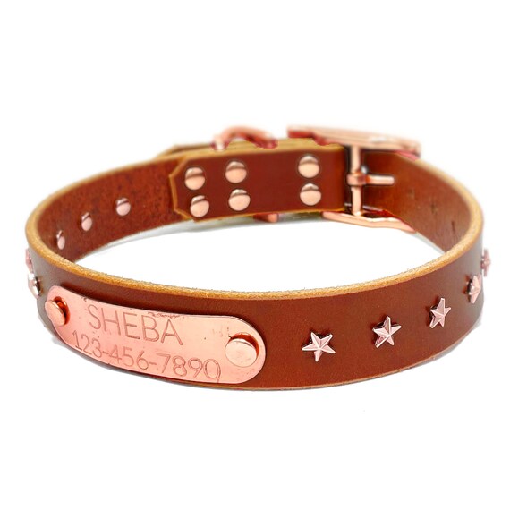 LEATHER STAR STUD BRACELET ROSE METALLIC LEATHER STAR STUD BRACELET ROSE METALLIC