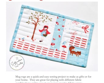Patrón PDF para posavasos Sweet & Simple: Proyecto de patchwork pequeño para principiantes (descarga digital)