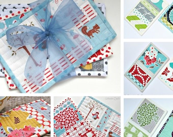 Mug Rugs Pattern Bundle: 13 DIY Mini Quilt Designs (PDF Pattern)