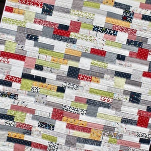 Patroon voor een quilt met dubbele stapel: modern ontwerp voor beginners (PDF-patroon)