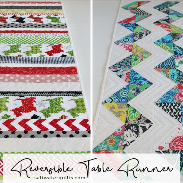 Reversible Quilted Table Runner Pattern: Multi Holiday Project (PDF Download)
