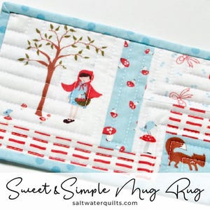 Mug Rugs Pattern, Instant Download PDF Pattern, Mug Rug Coaster, Mug Rug PDF Pattern, Small Quilt Project, Beginner Quilt Pattern, Easy