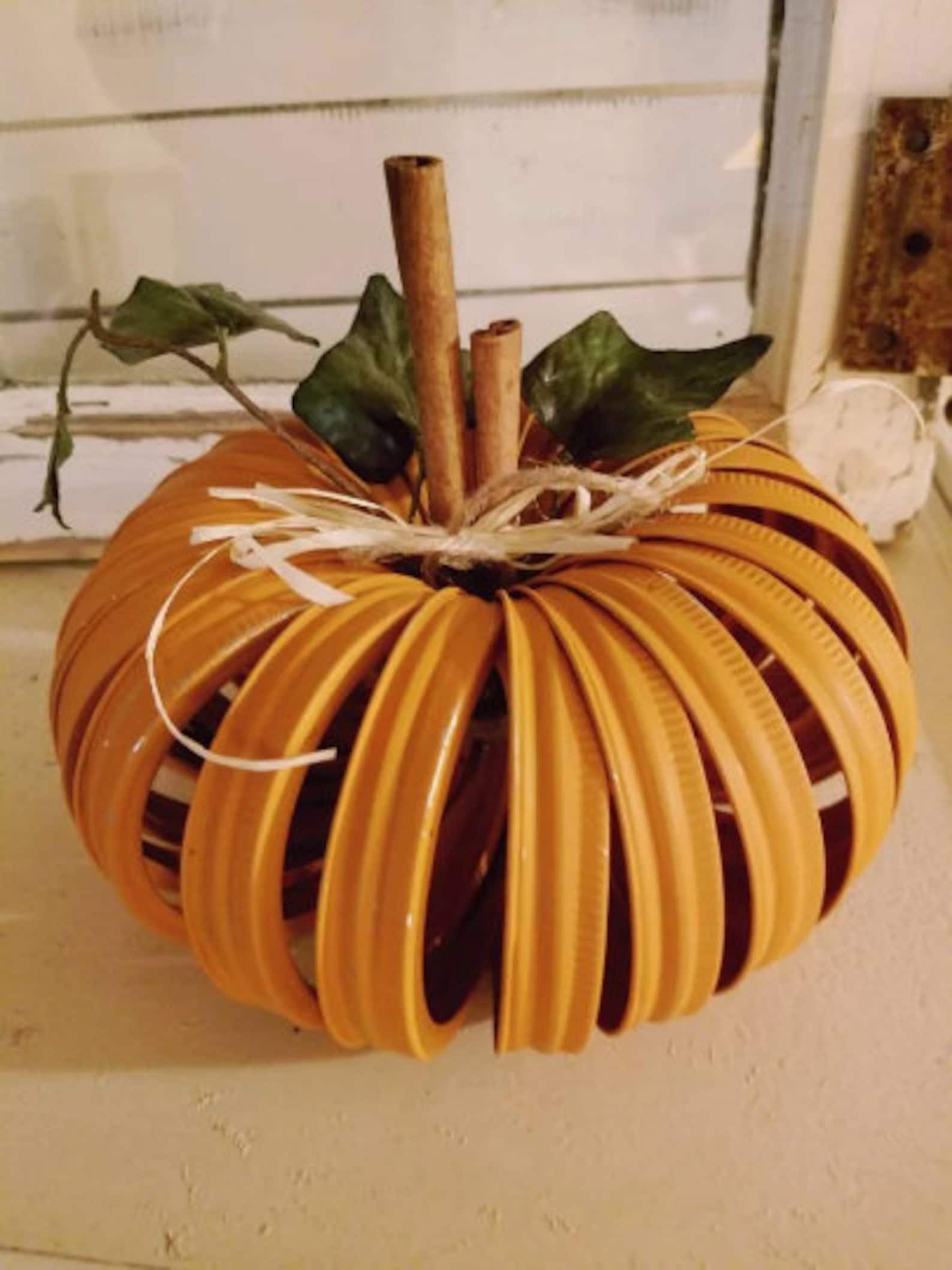 Mason Jar Ring Farmhouse Pumpkin Centerpiece thanksgiving Etsy