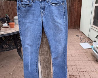 Vintage Levis 515 Boot Cut Stretch Jeans Low Rise Size 8L 2006