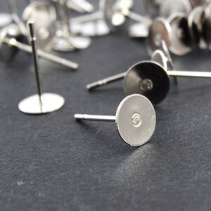 10 mm Pad Adjustable Ring FS-RING001 Silver Ring Blank 10 pieces
