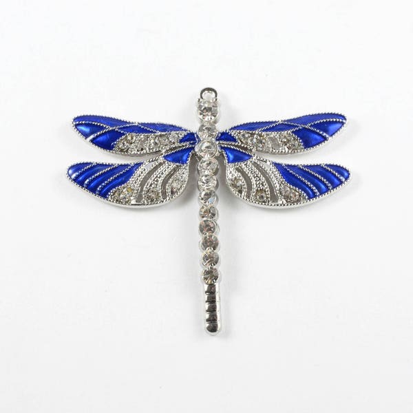 Blue Dragonfly Charm 64mm x 57mm - 1 piece (201C)