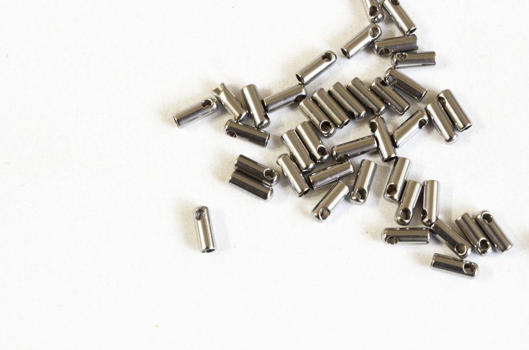 Stainless Steel Cord Ends 7mm X 2.5mm 16 Pieces F147 Etsy