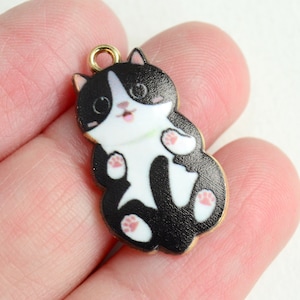 Zinc Alloy Charms Antique Silver Color Cat Charms Pendants For Diy