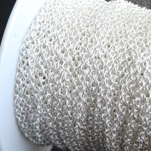 12 Feet Thin Silver Cable Chain, 2 mm x 1.5 mm links S215-001 image 1