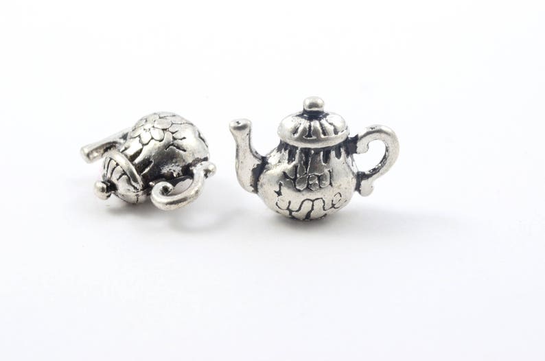 Teapot Charms Silver Tea Pot Charms 8 Pieces 316 Etsy