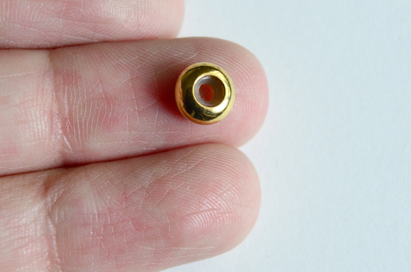 Slider Bead Round Clasp With Rubber Center 7x4mm 4 Pieces Etsy