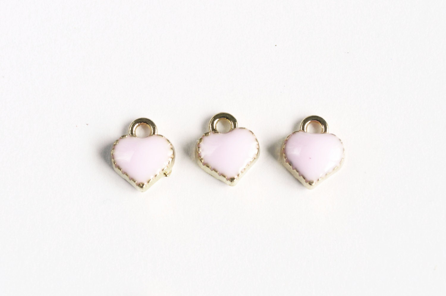 Tiny Red Heart Charms Enamel Over Gold Plating 10 Pieces - Etsy