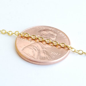 Gold Toned Cable Chain, Soldered, 2 mm x 1.5 mm links 12 feet G215-001 image 2