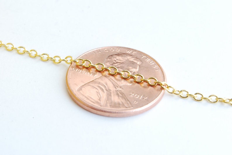 Gold Toned Cable Chain, Soldered, 2 mm x 1.5 mm links 12 feet G215-001 image 2