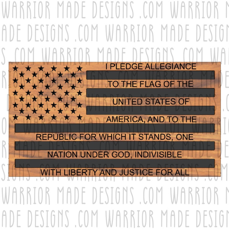 Download Pledge of Allegiance American Flag Vector SVG Glowforge | Etsy