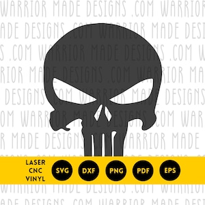 Punisher Style Skull svg png dxf pdf | Tactical Skull Vector for CNC Laser Engraving | Cricut Cut File for Decals, Veteran Gifts, Vinyl
