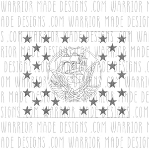 Drapeau de l'Union américaine de la marine des États-Unis SVG - Glowforge ready, parfait pour la gravure laser et les machines cnc