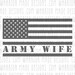 Army Wife American Flag SVG - great for cricut vinyl sticker cutting and laser engraving or cnc and glowforge machines 