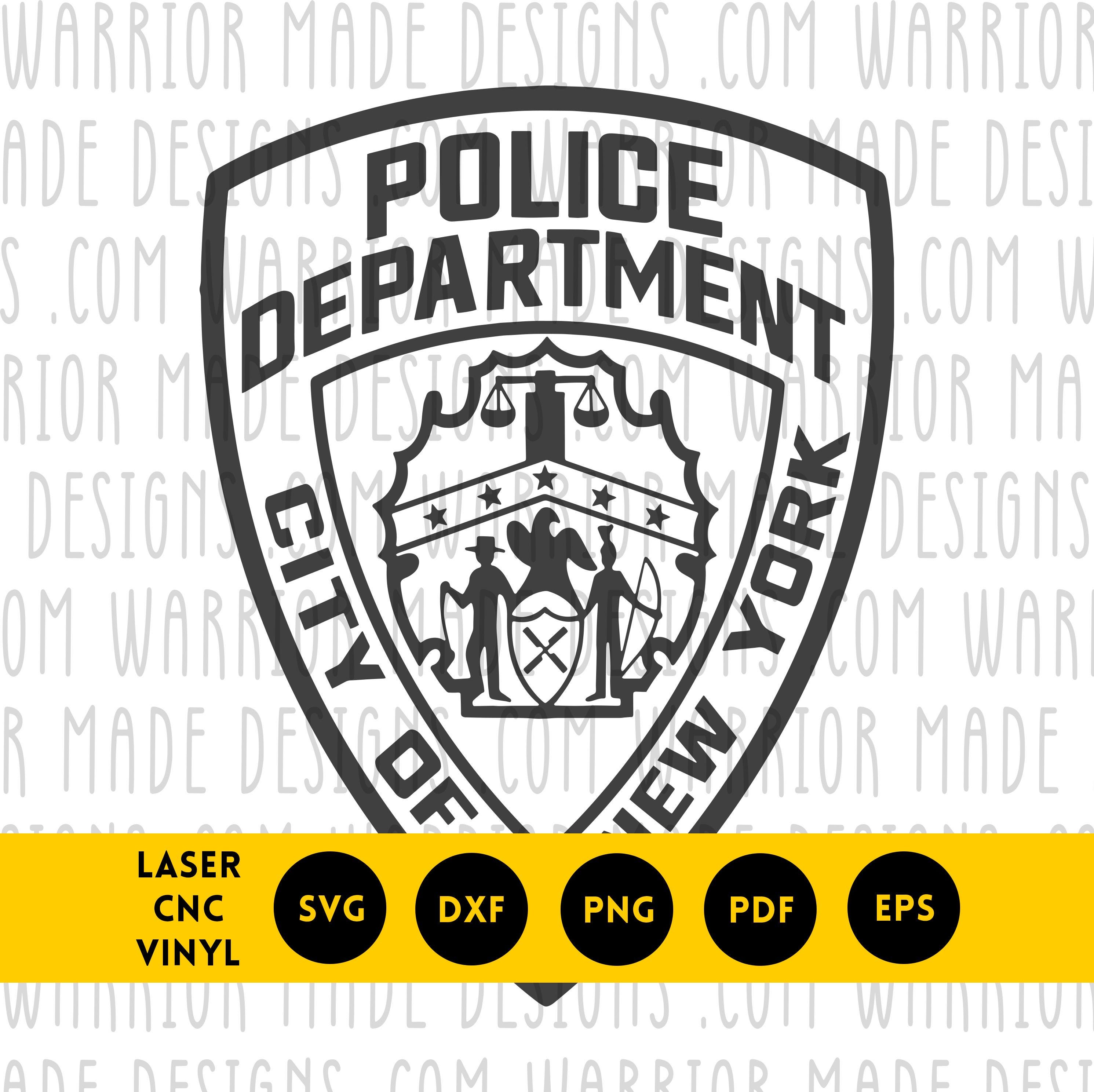 NYPD Patch svg png dxf pdf | New York Police Patch Vector | Cricut Laser CNC Cut File for Vinyl Decals, Engraving, Patriotic Projects