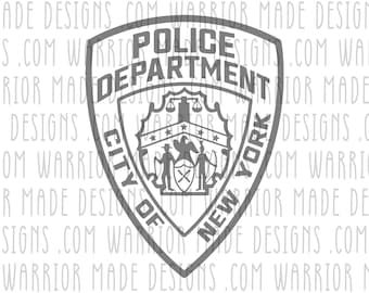 New York City Police Department NYPD patch SVG - Glowforge ready, perfect for laser engraving and cnc machines