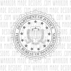 Selo do FBI (Federal Bureau of Investigation) SVG - pronto para Glowforge, perfeito para gravação a laser e máquinas CNC