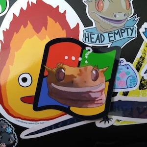 Crested Gecko Screen Saver Braincell Sticker