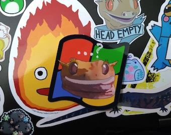 Crested Gecko Screen Saver Braincell Sticker