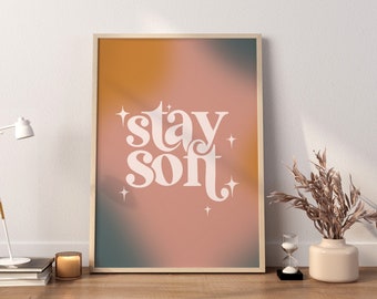 stay soft mitski minimal modern style wall print poster digital download