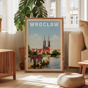 Wroclaw Poster, Poland Poster, Wroclaw Print, Poland Art Print, Wroclaw Poland Gift, Wroclaw Skyline, Poland Wall Decor, Wroclaw Wall Art