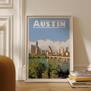 Austin Texas-afdruk, kunst aan de muur Austin Texas, ACL-poster, Austin Skyline, kunst aan de muur Texas, poster Texas